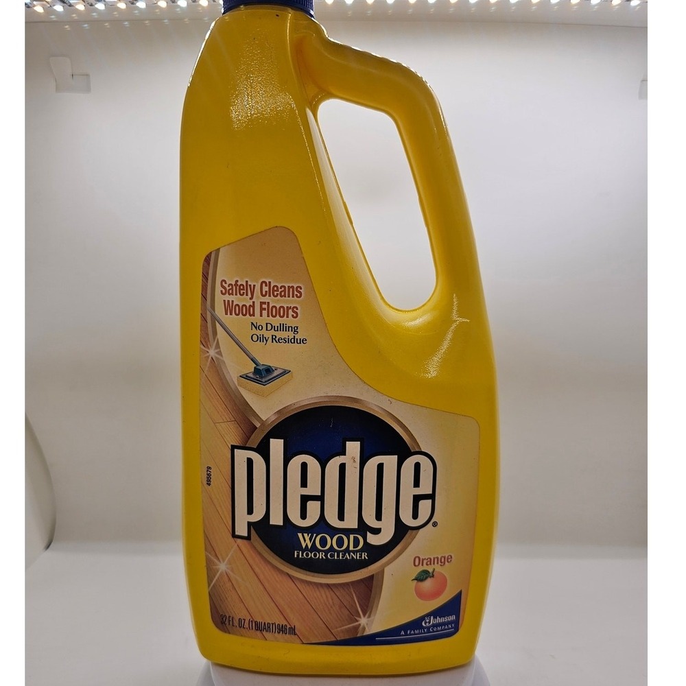 Pledge Wood Floor Cleaner Orange 32 Fl Oz SC Johnson Full Bottle